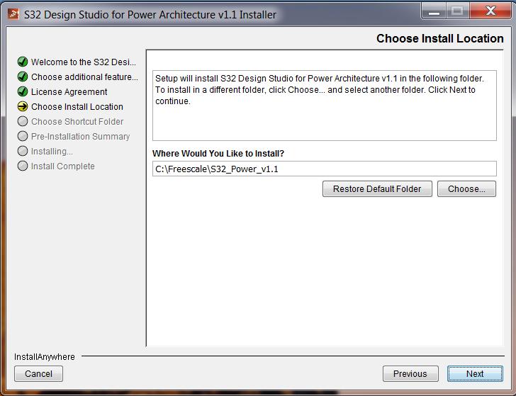 Step-4 Click Next to accept the default installation location