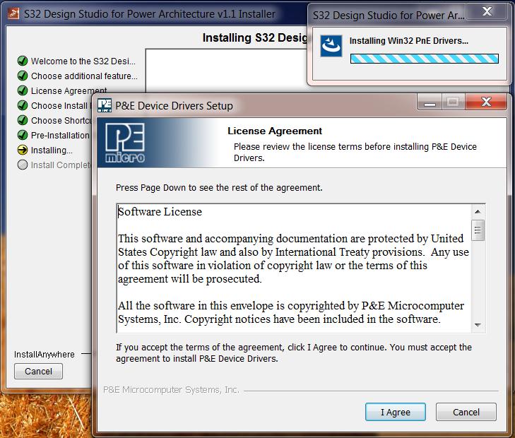 Step-9 During the Installation it may ask you to install P&E Device Drivers Read license agreement and Click on I Agree.