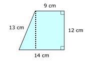 Notes on grade expectations: Student should break the quadrilateral into a triangle and a rectangle, finding the area of each part, then summing to find the total area.