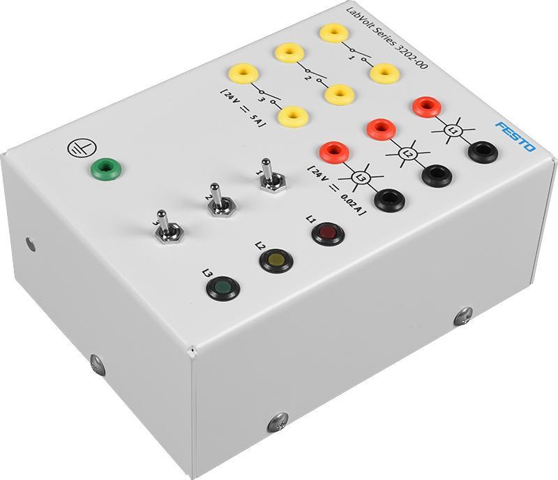 Optional Equipment Description Push Buttons and Lights (Optional) 3201-00 The Push Buttons and Lights module features two NO and one NC momentary push buttons, as well as three LED indicator lights.