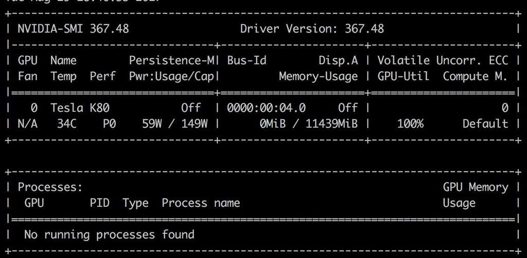 Then click on Create. 9.2 Checking CUDA installation and installing Keras with backend as TensorFlow 1. SSH into your VM instance 2. Type nvidia-smi and press enter 3.