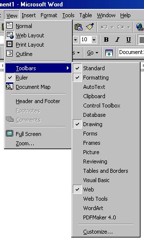 Customizing Toolbars There may be certain actions on a toolbar that you do not use and there may also be commands that you execute often but that