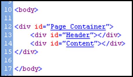 Step A: Creating the Container Structure It is vital that you nest your <div> tags correctly for this to work. Follow the steps in this section to create the page s <div> structure. 1.