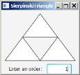 Sierpinski Triangle 1. It begins with an equilateral triangle, which is considered to be the Sierpinski fractal of order (or level) 0, as shown in Figure (a). 2.