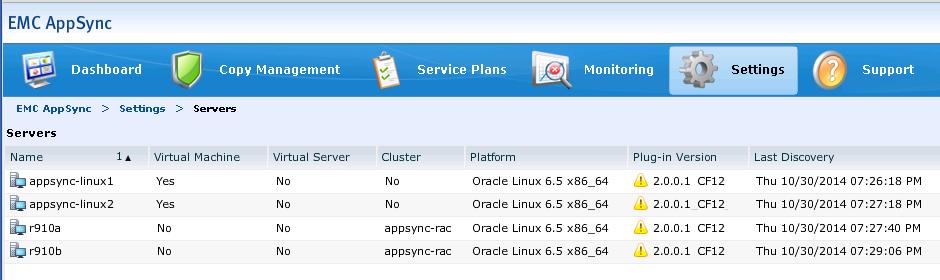Appendix A: Installing and Configuring AppSync The AppSync Server is now set up to protect the Oracle databases in the environment.