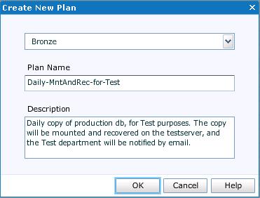 Appendix B: Creating Service Plans Figure 75. Example 3: Create a new plan 4.
