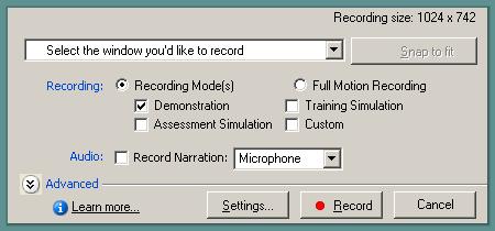 nastavíme parametre nahrávania: Obrázok 33 Nastavenie parametrov na simuláciu zvolenej aplikácie 1.