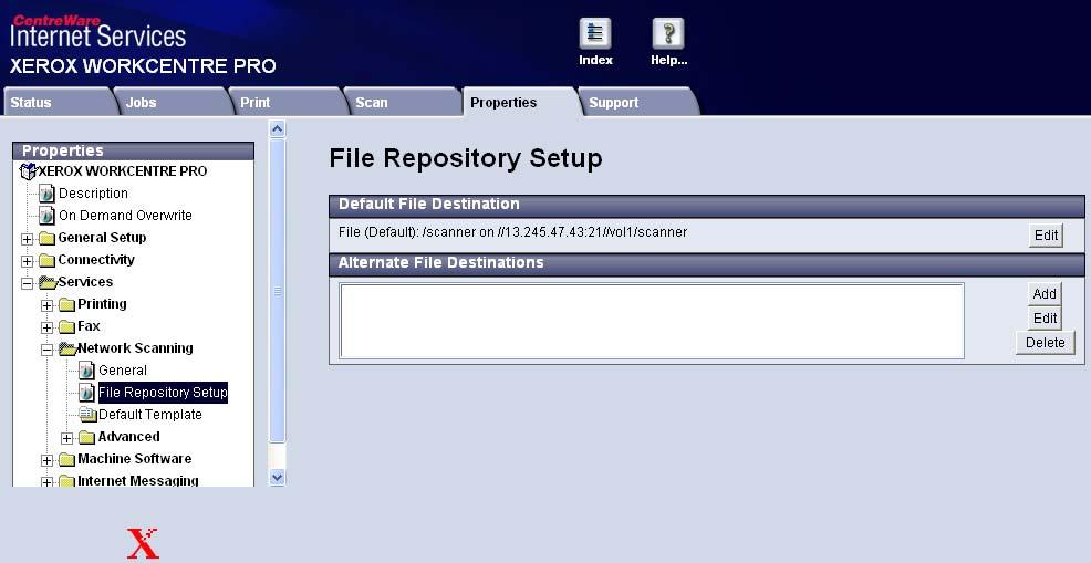 7. The Default File Destination is populated, similar to the following example. 8.