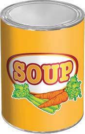 You can develop the formula for the volume of a cylinder using an empty soup can or other cylindrical container. First, remove one of the bases.