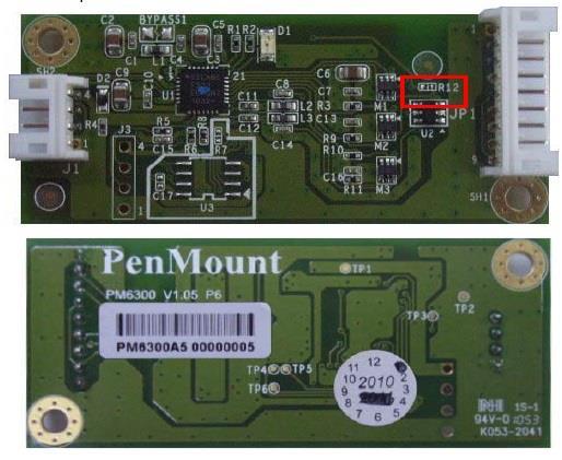 3.2 Introduction to PenMount 6300A5 Control Board (for USB interface Touch Screen) PenMount 6300A5 USB control board is a touch screen control board designed for USB interface and specific for 5-wire