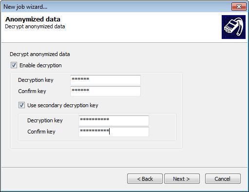 Screenshot 132 Import from SQL Server database: Decrypt anonymized data 5.