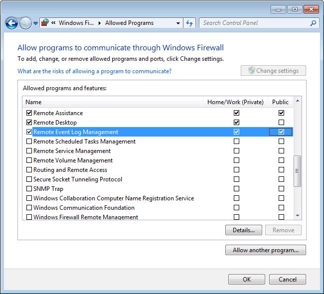 Screenshot 148 - Allowed programs in Microsoft Windows Vista or later 2.