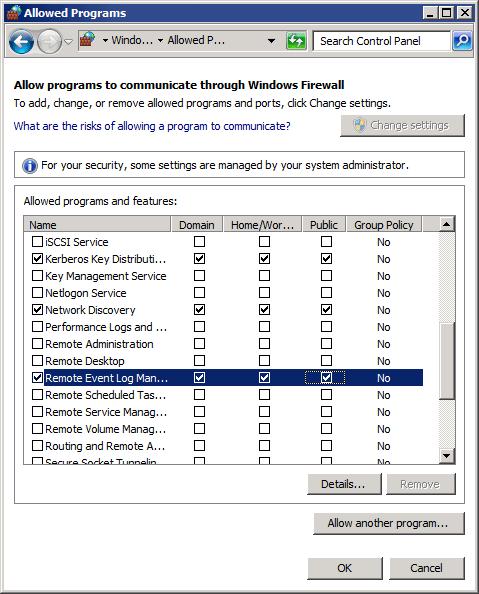 Screenshot 155 - Firewall rules on Microsoft Windows Server 2008 3. Click OK to apply changes. In Windows Server 2008 R2, ensure to select Domain, Private and Public for each rule mentioned above. 13.