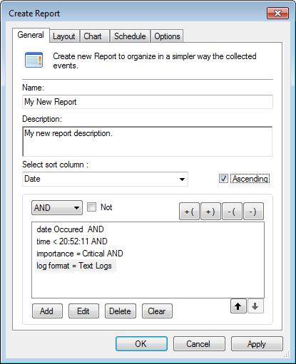 Screenshot 29 - Creating a report: General 2.