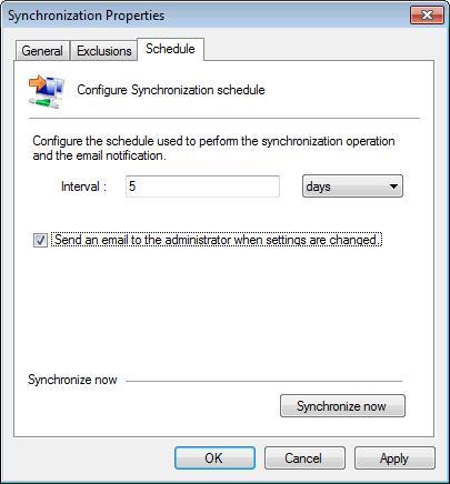 GROUP Servers SYNC WITH ISA Servers 6. (Optional) Select Exclusions tab to configure the list of computers that will be excluded from the synchronization.