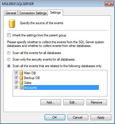 Screenshot 64 - Microsoft SQL Database properties: Settings tab 6.