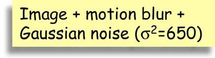 noise modeling Image + motion blur +