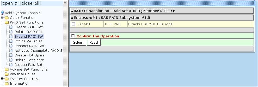 Migration occurs when a disk is added to a Raid Set.