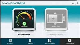 Power4Gear Hybrid Optimize the performance of your Notebook PC using the power saving modes in Power4Gear.