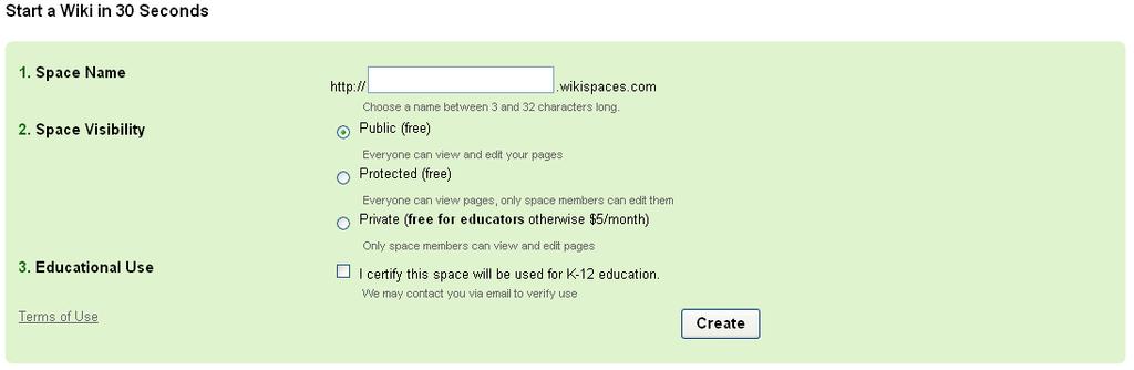 Creating a New Wiki Make sure you are signed into