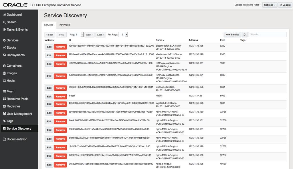 Container Orchestration Built-in Service Discovery Container CS provides integrated Service Discovery, so