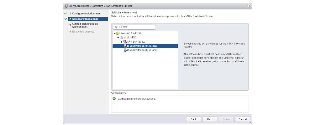 Note that the vsan Object health test will continue to fail as the witness component of VM still remains Absent.