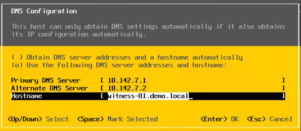 One final recommendation is to do a test of the management network. One can also try adding the IP address of the vcenter server at this point just to make sure that it is also reachable.