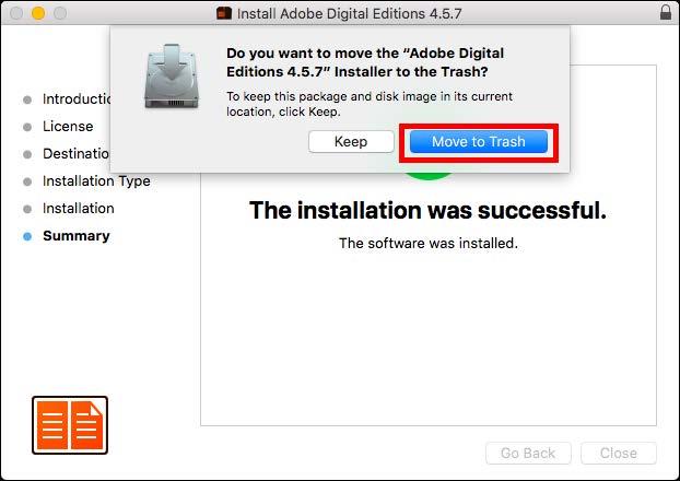 9. After the installation is complete, click the Close button: 10.