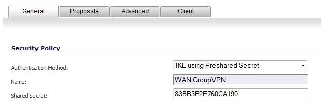 On the Proposals tab, the configuration is identical for IPv6 and IPv4, except for the fact that IPv6 only support IKEv2 mode.