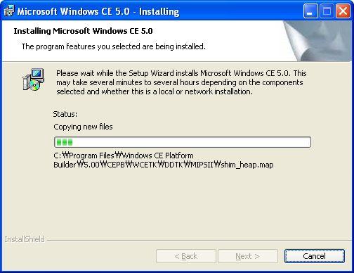 This is installing Windows CE 5.