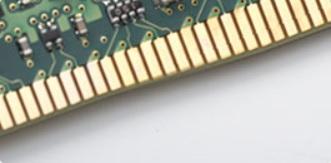 Thickness difference Curved edge DDR4 modules feature a curved edge to help with insertion and alleviate stress on the PCB during memory installation. Figure 3.