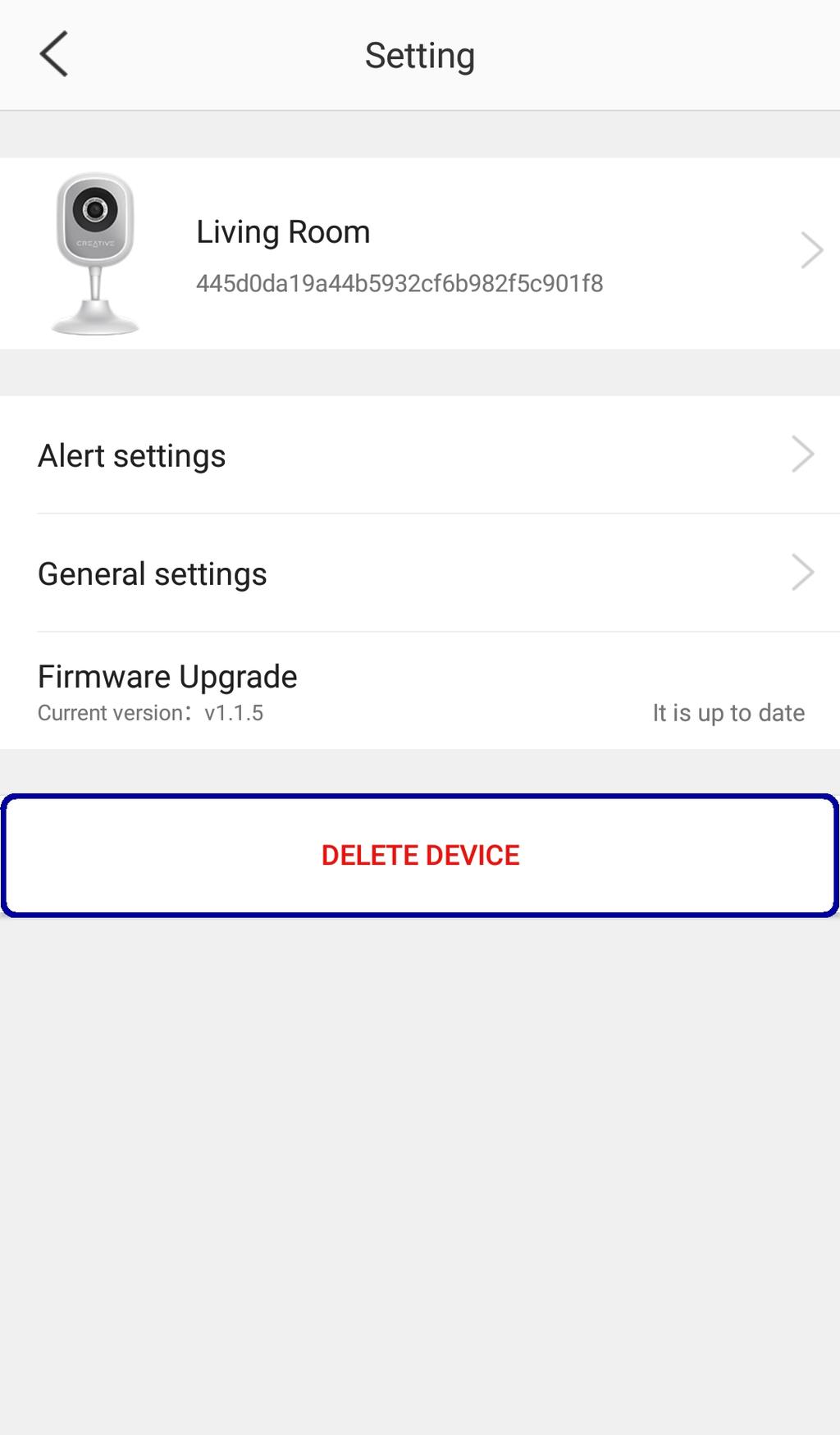 Upgrade Firmware To check for the latest firmware. Select a camera.