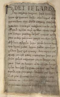 Although the manuscript which contains the epic of Beowulf was written about 1000 A.D.