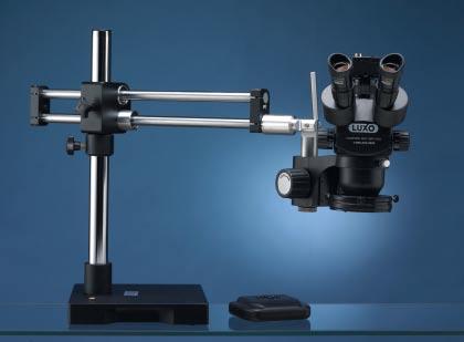 23712RB-ESD 23726RB-ESD 23712RB-ESD, System 273RB-FL-ESD: Includes a Binocular ESD-Safe S-Z Microscope, Dual Boom Ball-Bearing Stand and Fluorescent Ring Light.