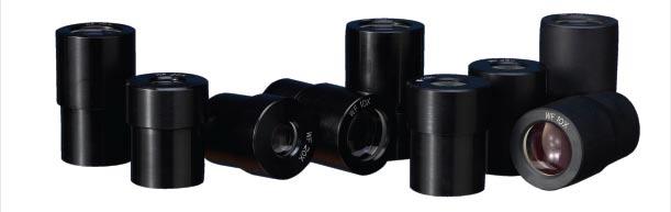 MICROSCOPE BODIES, EYEPIECES AND ACCESSORY LENSES Optional Eyepieces and Objective Lenses Choose from an assortment of super widefield eyepieces to meet specific magnification needs.