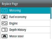 3. Select the desired page from the Replace Page list.