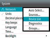 Remote device software upgrade Update the software for the NMEA 2000 sensors. 1. Verify the software version via the Device List. 2. Save the update file to a USB mass storage device.