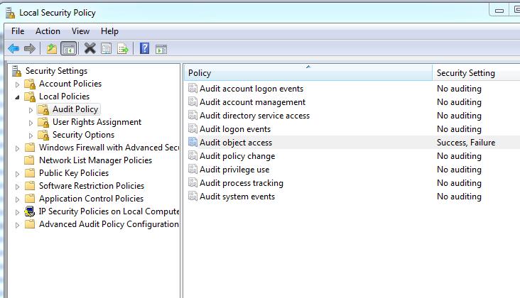 Appendix 1: Using the Windows Audit Facility with You can use the Windows Audit facility to see in more detail what impact NXPowerLite for File Servers has on your original files.