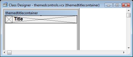 A Deep Dive into the VFPX ThemedControls 11 ThemedTitlePageFrame ThemedTitlePageFrame is a themed pageframe with Tabs set to.f. so individual tabs don t appear.
