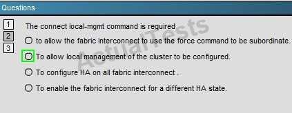 C. To configure HA on all fabric interconnect. D. To enable the fabric interconnect for a different HA state.