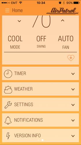 Alarms settings 1 Notifications menu To manage alarms, press the Notifications menu on