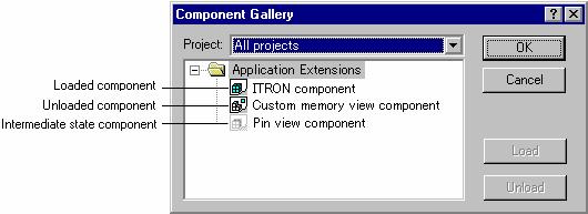 5. Tools Administration Note: Each project in your workspace can have different components loaded and unloaded.