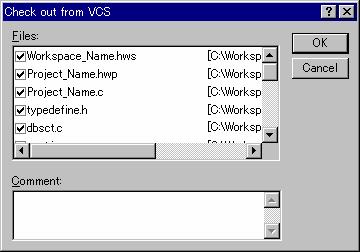 9. Visual SourceSafe Version Control System 3. The Get from VCS dialog box opens. Select the checkbox on the left to the name of the file that you wish to obtain and click the OK button. 9.2.