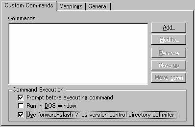 9. Visual SourceSafe Version Control System To remove a directory mapping 1. Select [Tools -> Version Control -> Configure]. The Version Control Setup dialog box opens. 2. Select the Mapping tab. 3.