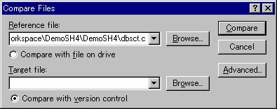 11. Comparing Files Select [View -> Differences]. Right-click within the window to open a pop-up menu. Select Compare. 3. The Compare Files dialog box opens. 4.