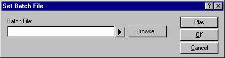 14. Command Line Pop-up Menu Option Toolbar Button Macro Recording Function Step - Single-steps in a batch file. Insert/Remove Breakpoint - - Toggles a break point on the current line of a batch file.