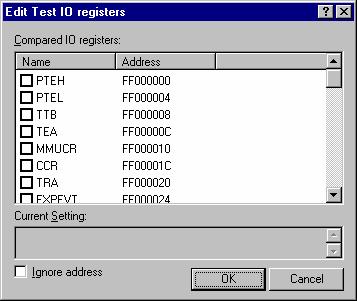 16. Test Support Facility No detailed setting specific to the test item can be made. 16.6.1.2 CPU-Register (Register window) The following table shows information on the test-image data to be saved into test-image files and test results (not matched).