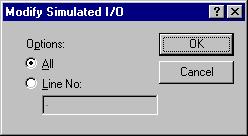 16. Test Support Facility To modify a simulated I/O range 1. Click on the Modify button on the Edit Test Simulated I/O dialog box.