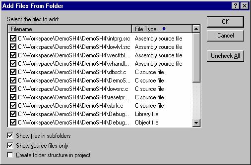 2. Build Basics Note: If you add a file that has an unrecognized file type to the project, then the file will be added to the project, but certain functions will be disabled for this file.