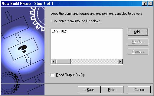3. Advanced Build Features Step 4 The fourth and final step allows you to specify any environment variables that the phase requires.